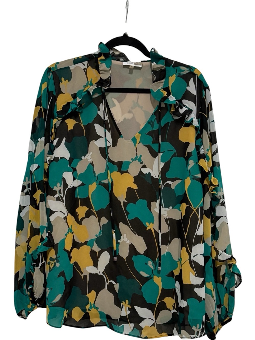 Calvin Klein Abstract Floral Blouse